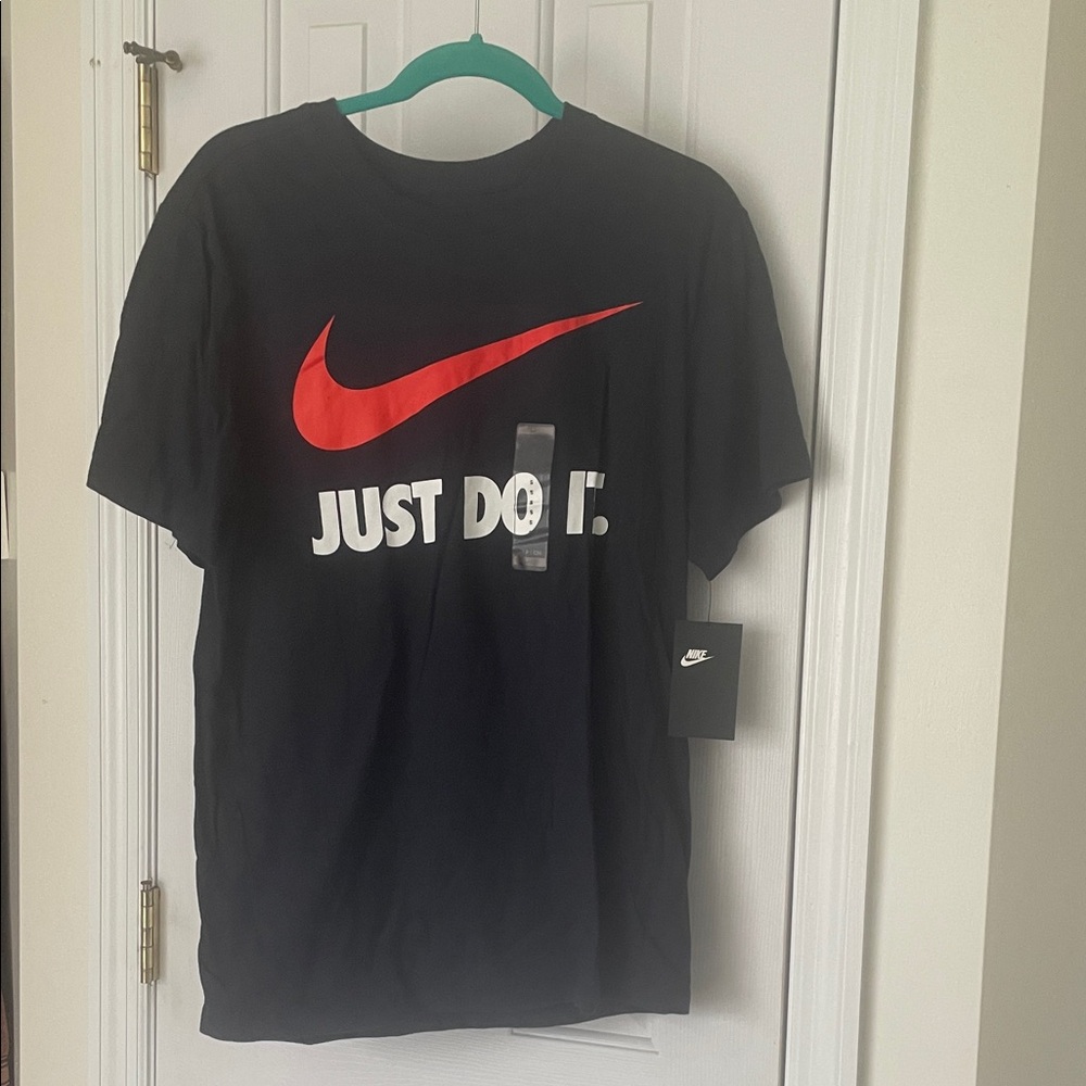 Nike Black Tee with Red Logo